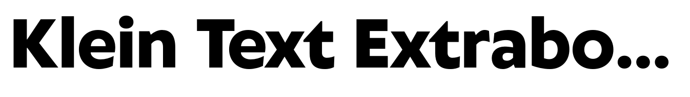 Klein Text Extrabold